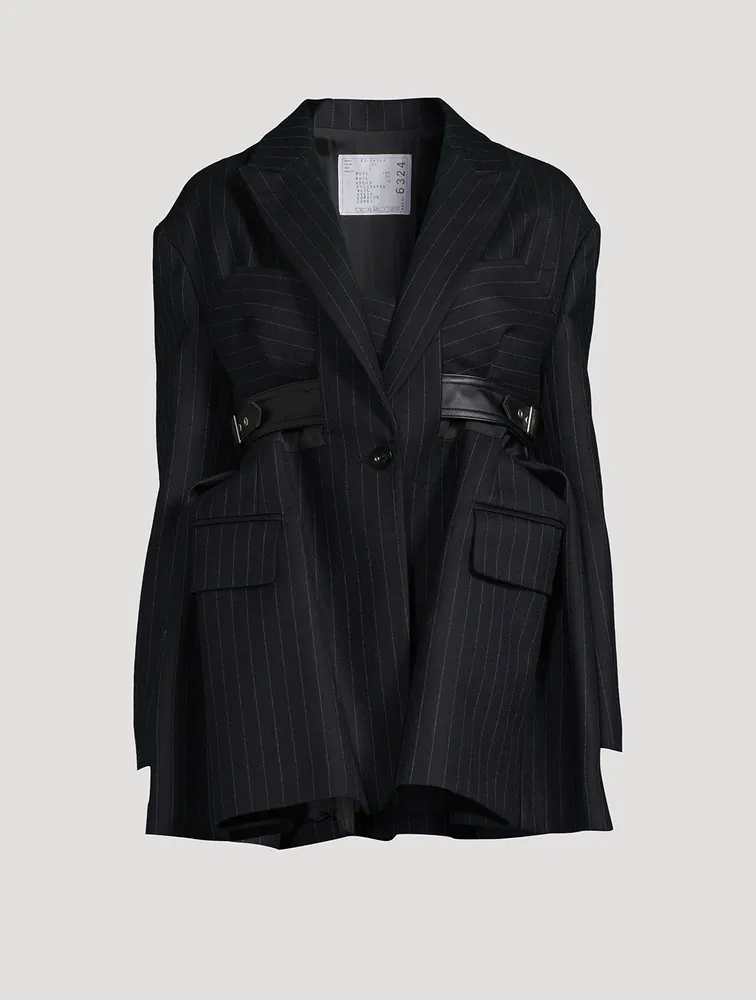 Jacket Chalk Stripe Print