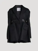 Jacket Chalk Stripe Print