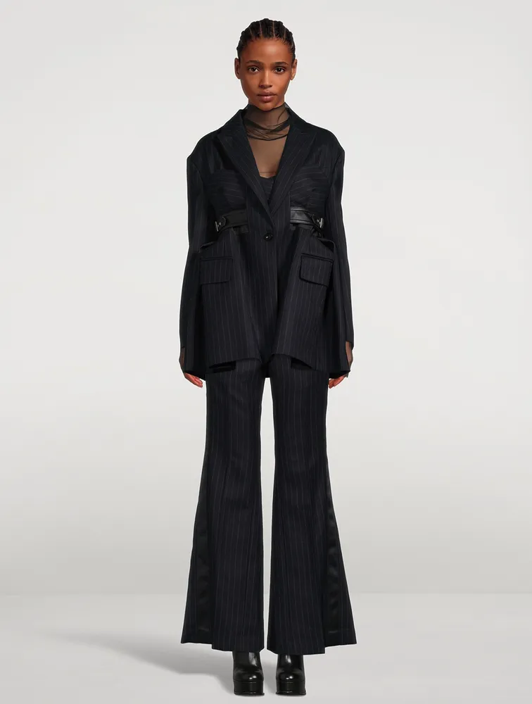 Jacket Chalk Stripe Print
