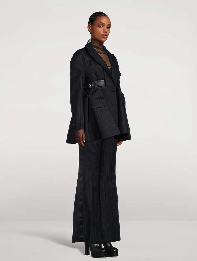 Jacket Chalk Stripe Print