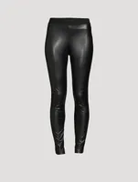 Faux Leather x Cotton Leggings