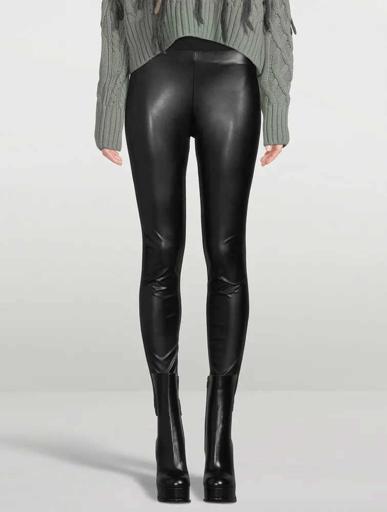 Faux Leather x Cotton Leggings