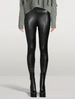 Faux Leather x Cotton Leggings