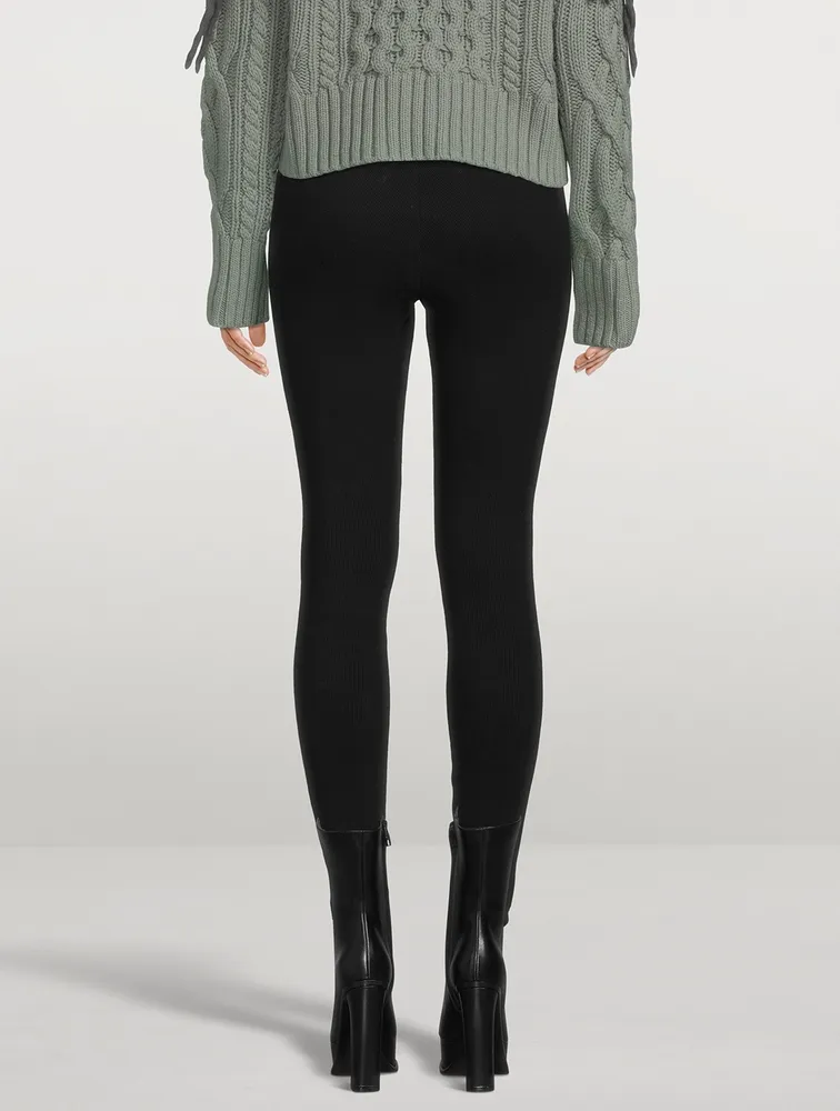 Faux Leather x Cotton Leggings