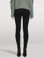 Faux Leather x Cotton Leggings