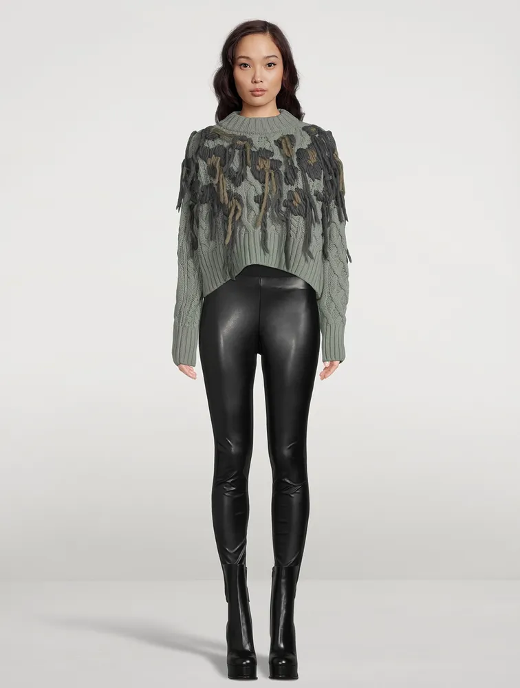 Faux Leather x Cotton Leggings