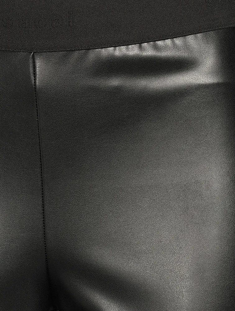 Faux Leather x Cotton Leggings