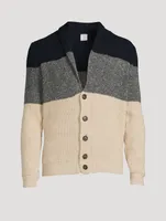 Wool Cashmere Shawl Cardigan Sweater