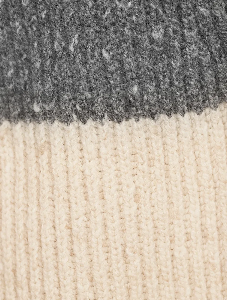 Wool Cashmere Shawl Cardigan Sweater