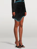 Venus Faux Fur Wavy Mini Skirt