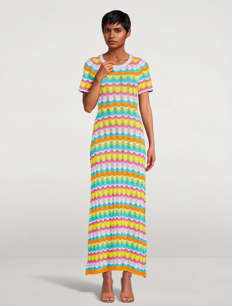 Kaila Pointelle Knit Maxi Dress