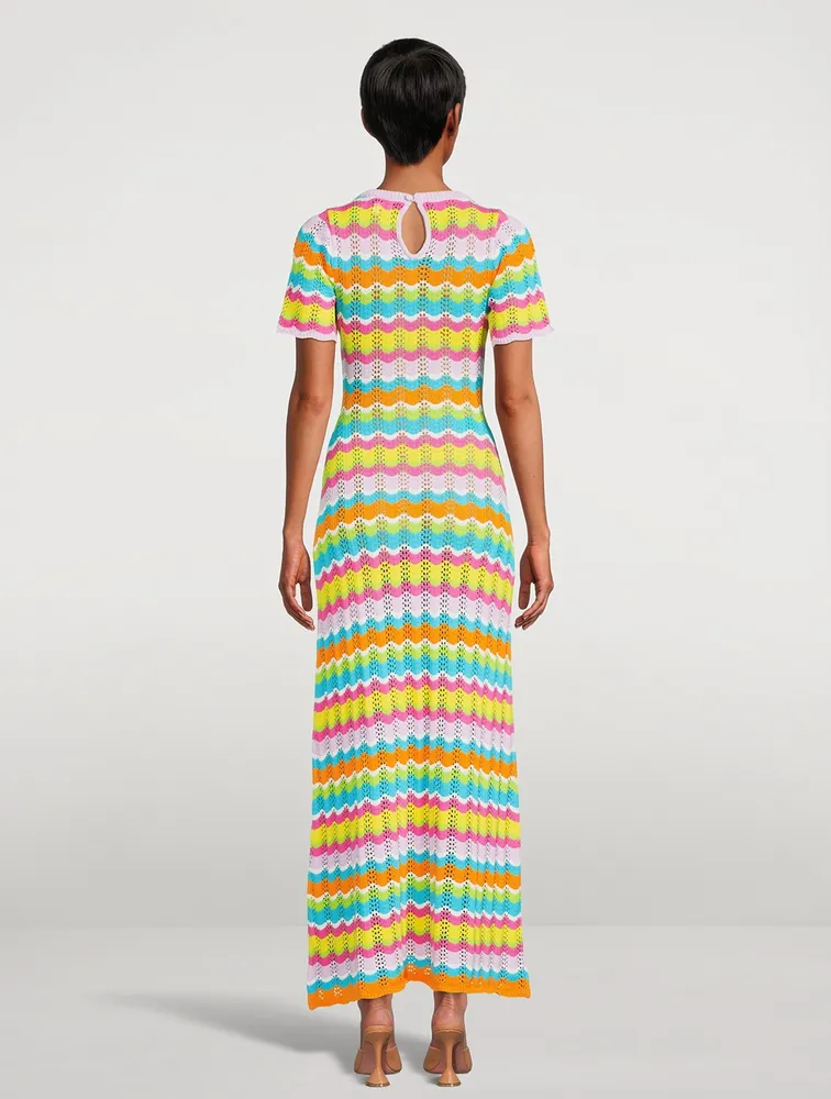 Kaila Pointelle Knit Maxi Dress