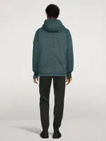 Opaque Nylon Twill Down Hooded Jacket