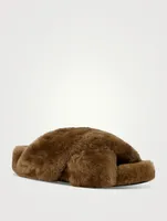 Shearling Slide Sandals