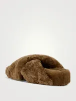 Shearling Slide Sandals