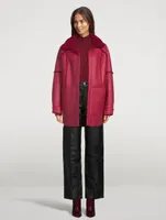 Fractal Reversible Shearling Shirt Jacket