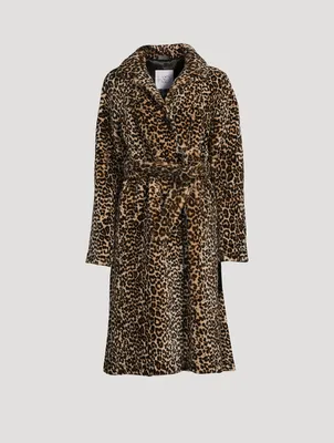 Harley Shearling Coat Leopard Print