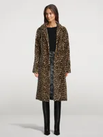Harley Shearling Coat Leopard Print