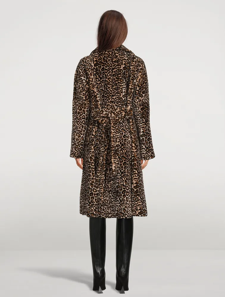 Harley Shearling Coat Leopard Print