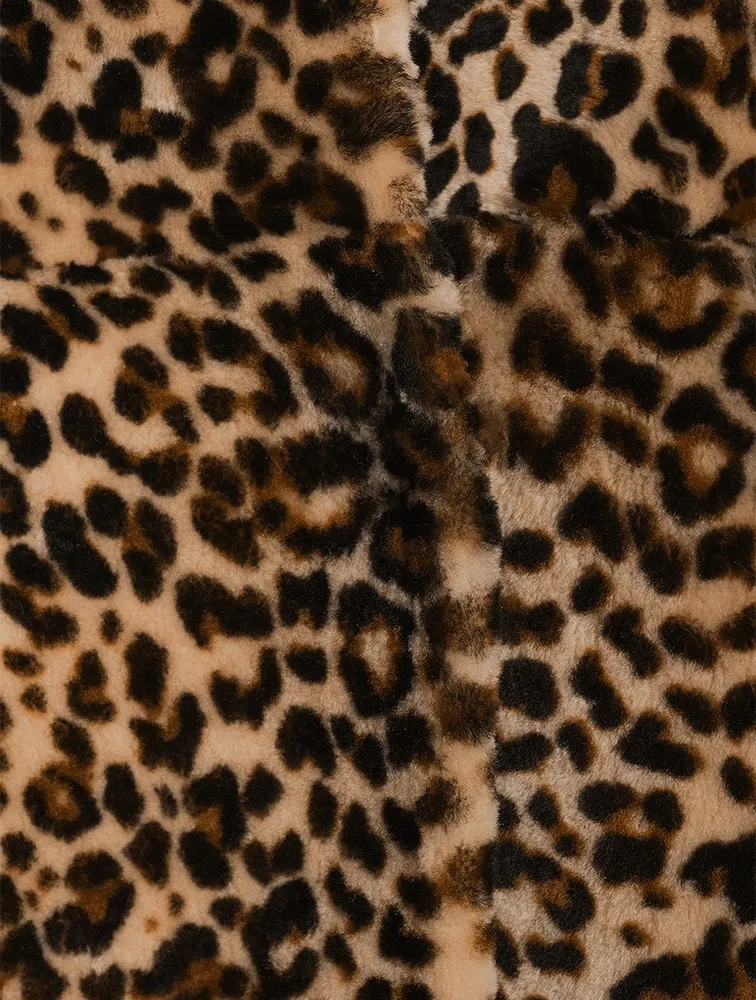 Harley Shearling Coat Leopard Print