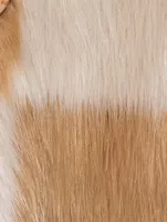 Nani Faux Fur Coat Check Print