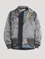 Nylon Twill Mix Blouson Jacket