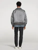 Nylon Twill Mix Blouson Jacket