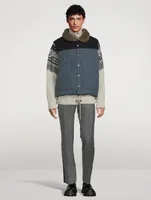Wool And Nylon Padded Knit Jacket