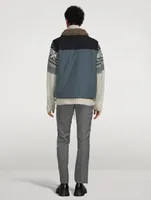 Wool And Nylon Padded Knit Jacket