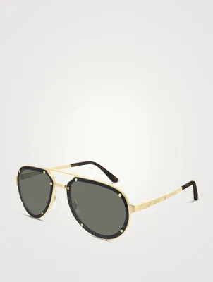 Santos De Cartier Aviator Sunglasses