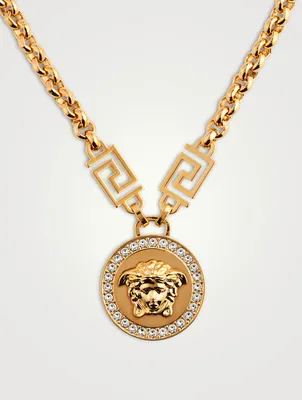 Icon Medusa Necklace With Crystals