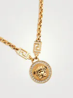 Icon Medusa Necklace With Crystals