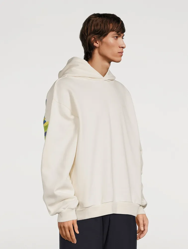 Cotton Hoodie With Back Graphic Logo