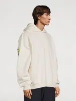 Cotton Hoodie With Back Graphic Logo