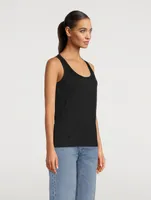 Lyocell And Cotton Scoopneck Tank Top