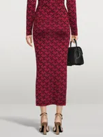 La Greca Jacquard Pencil Skirt