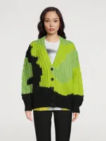 Colourblock Mohair Cardigan