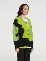 Colourblock Mohair Cardigan