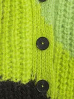 Colourblock Mohair Cardigan