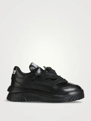 Medusa Leather Slip-On Sneakers