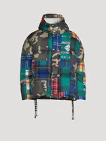 Khrisman Down Puffer Jacket Camo Check Print