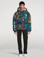 Khrisman Down Puffer Jacket Camo Check Print