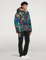 Khrisman Down Puffer Jacket Camo Check Print