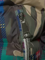 Khrisman Down Puffer Jacket Camo Check Print