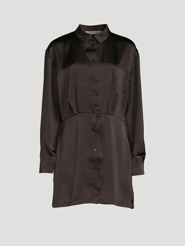 Liza Satin Shirt Dress