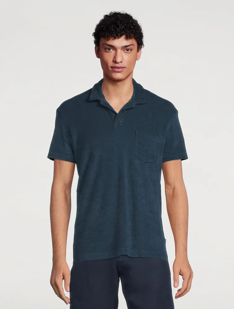 Terry Towelling Tailored Polo Shirt