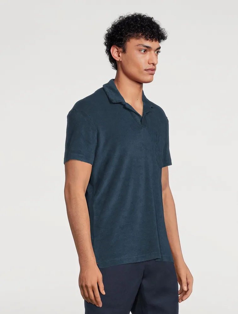 Terry Towelling Tailored Polo Shirt