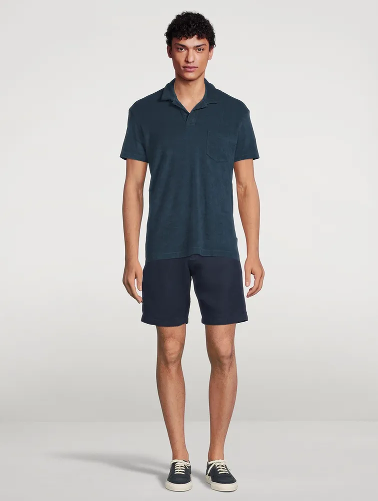 Terry Towelling Tailored Polo Shirt