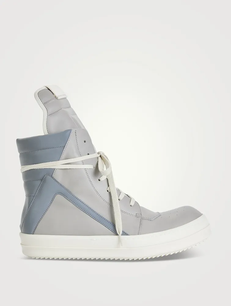 Strobe Geobasket Leather And Reflex High-Top Sneakers
