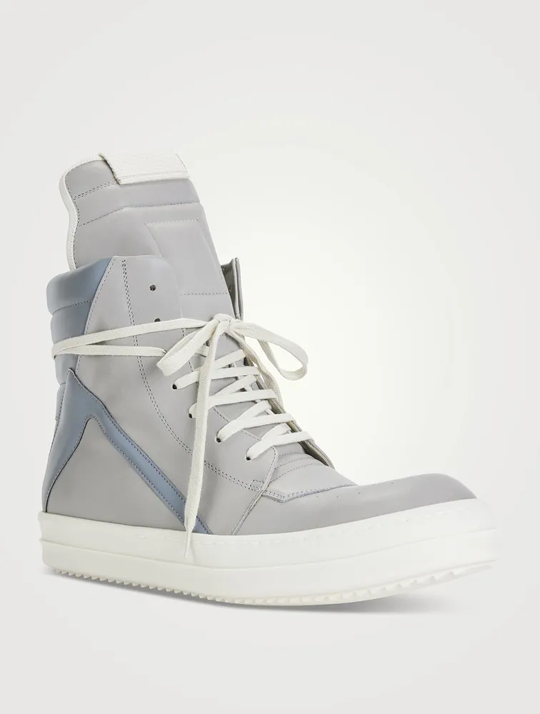 Strobe Geobasket Leather And Reflex High-Top Sneakers